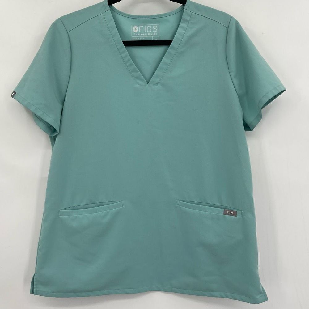 Figs Mint Green Technical Collection Classic Fit Casma Scrub Top